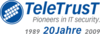 Logo: TeleTrusT-Jubiläumslogo - 20 Jahre TeleTrusT